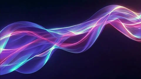Subdued Glow: Light Ribbons in Dark Stock Footage 286843846
