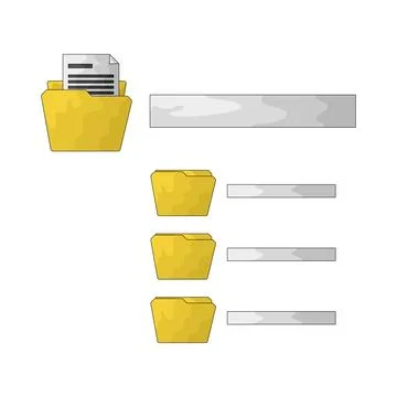 Subfolder illustration Stock-Illustration