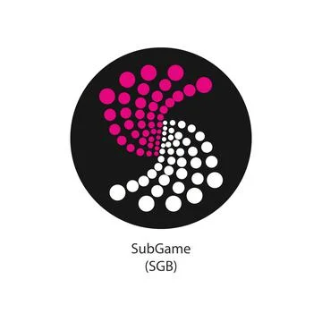 SubGame cryptocurrency parachain token vector logo coin icon Stock Illustration