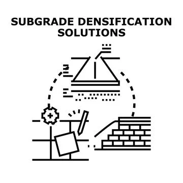 Subgrade densification solutions engineering and construction concept Stock Illustration