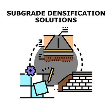 Subgrade densification solutions engineering and construction concept Stockillustratie