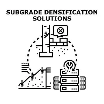 Subgrade densification solutions for ground engineering Stock Illustration
