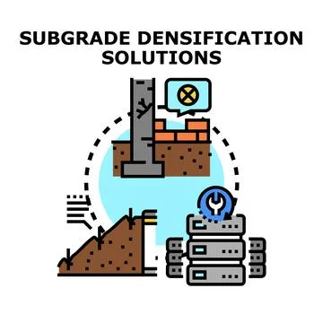 Subgrade densification solutions for ground engineering Stock Illustration