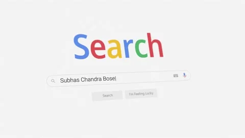 Subhas Chandra Bose search on the internet bar 스톡 동영상 270911239
