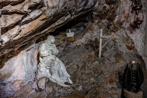 Subiaco. The Monastery of Saint Benedict, or Sanctuary of the Sacred Cave 写真素材