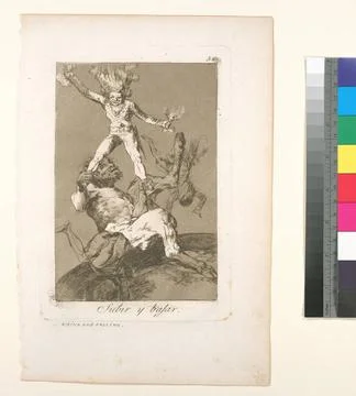 Subir y bajar.. Goya, Francisco (1746-1828). Avery, Samuel Putnam, 1822-19... Stock Photos