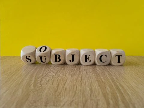 Subject and object symbol. Stock Photos