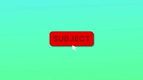 SUBJECT button pressed on computer screen by cursor pointer mouse illustrat.. Stock Illustration