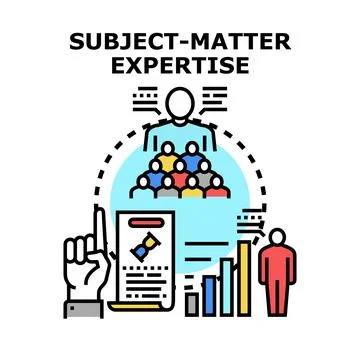 Subject matter expertise sharing knowledge and learning Stock Illustration