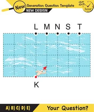 The subject of relative and compound motion Illustrazione stock