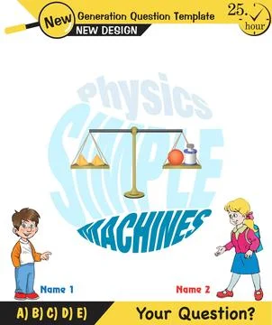 The subject of simple machines Stock Illustration