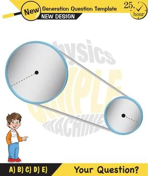 The subject of simple machines Illustrazione stock