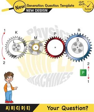 The subject of simple machines Stock Illustration