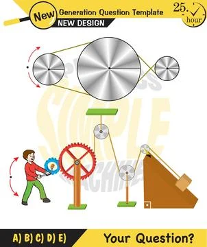 The subject of simple machines Stock Illustration