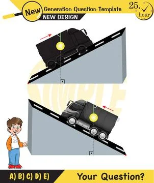 The subject of simple machines Illustrazione stock