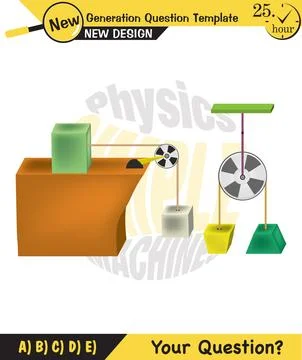 The subject of simple machines Illustrazione stock