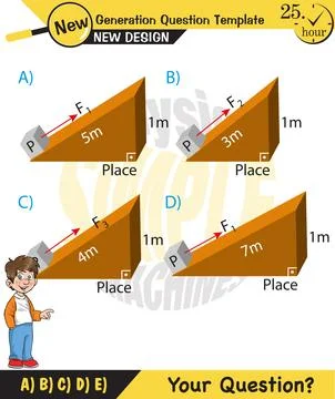 The subject of simple machines Stock Illustration