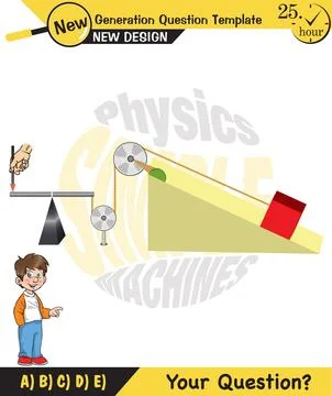 The subject of simple machines Stock Illustration
