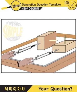 The subject of simple machines Stock Illustration