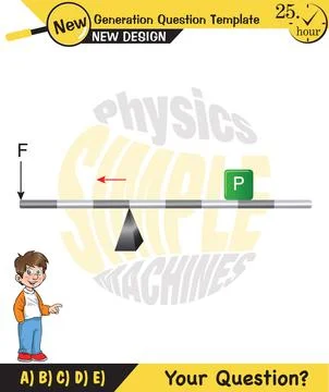The subject of simple machines Stock Illustration