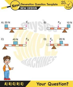The subject of simple machines Stock Illustration