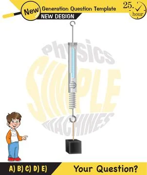 The subject of simple machines Illustrazione stock