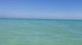 Subjective agitated camera simulation: person floating in the sea HD Footage