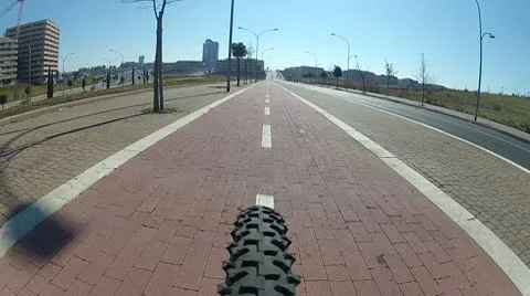 Subjective on bike Stock Footage 10791948