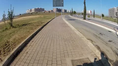 Subjective on bike Stock Footage 10792764