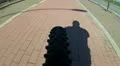 Subjective on bike with shadow HD Footage