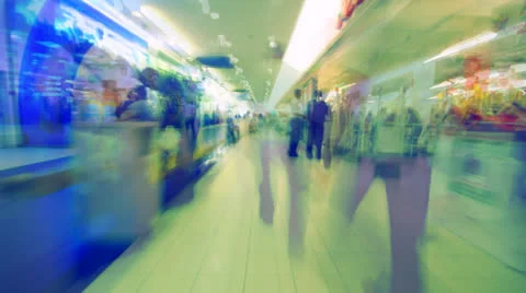 Subjective shopping center time lapse Stock Footage 25590260
