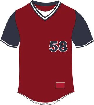 Sublimation Baseball Jersey Vectors Stock Illustration