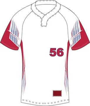 Sublimation Baseball Jersey Vectors Stock Illustration