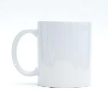 Sublimation Mug ceramic white Stock Photos