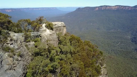 Sublime Point Blue Mountains 4K Drone Stockbeeldmateriaal 80209371