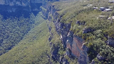 Sublime Point Blue Mountains 4K Drone Video stock 80210485