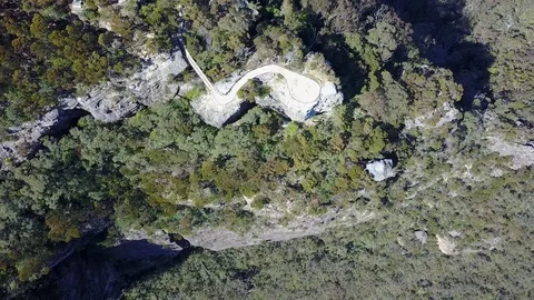 Sublime Point Blue Mountains 4K Drone Video stock 80211593