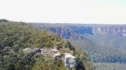 Sublime Point Blue Mountains 4K Drone Video stock 80212605
