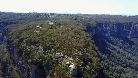 Sublime Point Blue Mountains 4K Drone Stockbeeldmateriaal 80212617