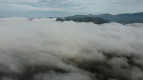 Sublime Relaxing Clouds hill top mountain Cinematic Stock Footage 161424993