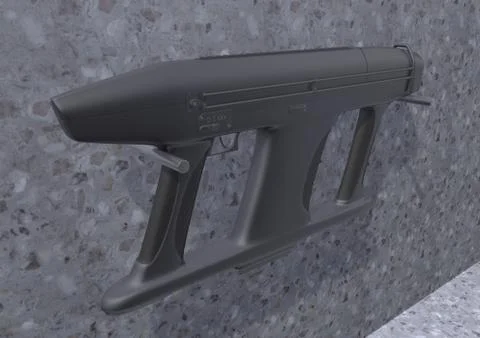 Submachine gun AM-2 Stock Illustration
