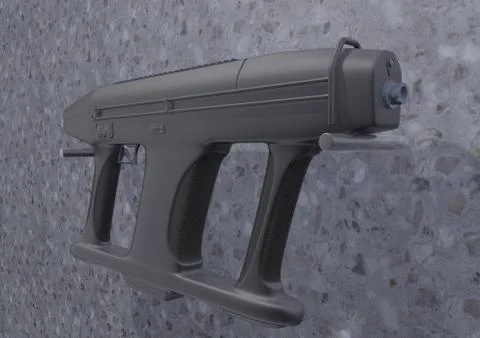 Submachine gun AM-2 Stock Illustration