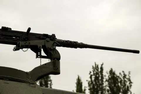 Submachine gun armed forces, war conflict Stock Photos