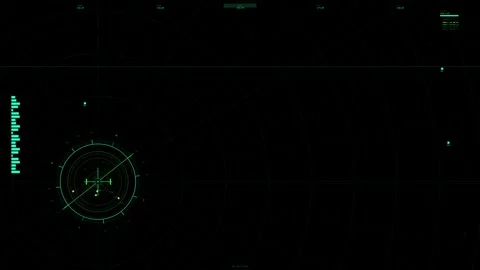 Submarine Active Sonar HUD ? Tactical Display 4K Animation Stock Footage 330696460