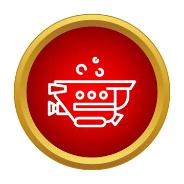 Submarine bathyscaphe exploring deep sea underwater research icon Stock Illustration