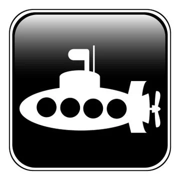 Submarine button Stock Illustration
