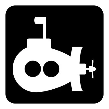 Submarine button Stock Illustration