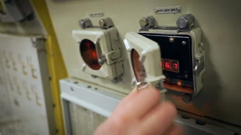 Submarine control Man adjusts Stock Video Pond5