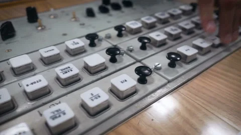 Submarine control A man presses Stock Video Pond5