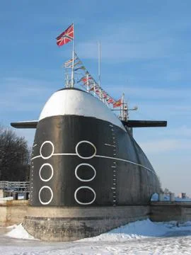 Submarine in dock Foto stock